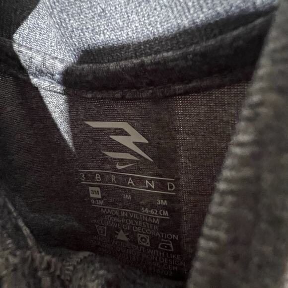 Nike Bodysuit Shorts Set Baby Infant 3M Grey Polo 3BRAND Outfit - Picture 4 of 5